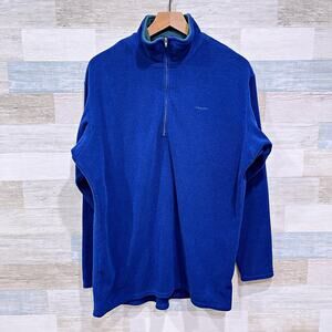 Patagonia Capilene Vintage 1/4 Zip Fleece Pullover Blue Lightweight USA Mens XL